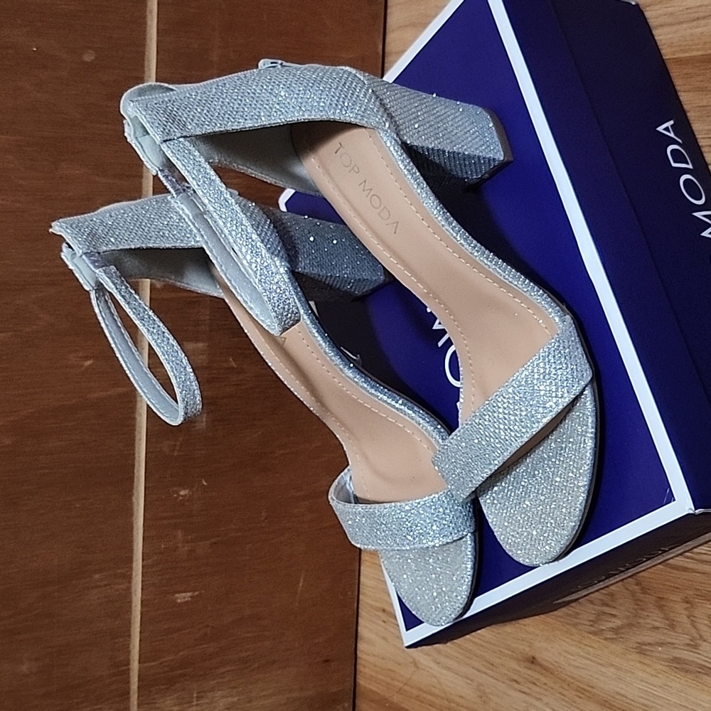 Sparkly Silver Heels
